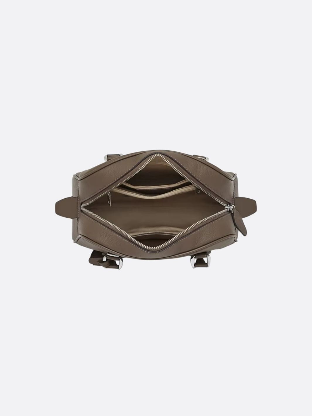 Leather bowling handbag